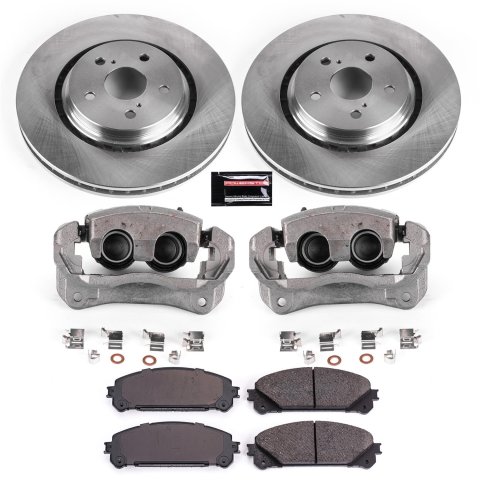 Power Stop 16-21 Lexus RX450h Front Autospecialty Kit w/Cals (2x psbJBR1736, 1x psbL6274, 1x psbL6275, 1x psb16-1324)