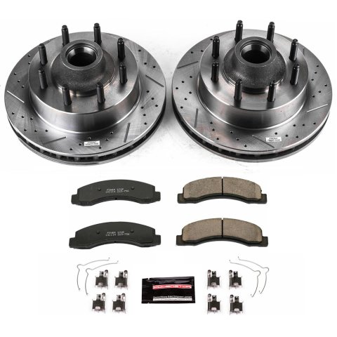Power Stop 03-04 Ford F-350 Super Duty Front Z23 Evolution Brake Kit (1x psbZ23-756, 1x psbAR8181XL, 1x psbAR8181XR)