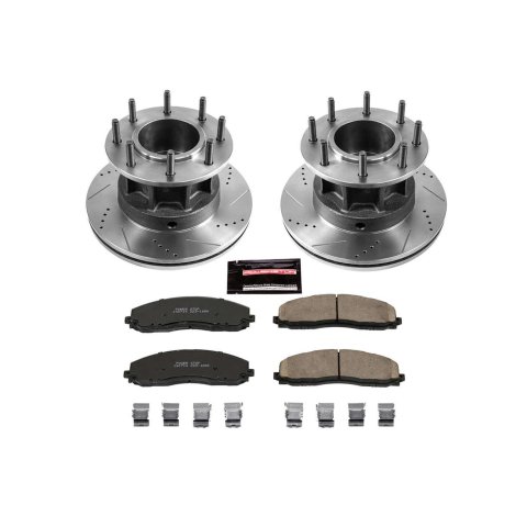 Power Stop 13-16 Ford F-350 Super Duty Front Z23 Evolution Brake Kit (1x psbZ23-1680, 1x psbAR85170XL, 1x psbAR85170XR)