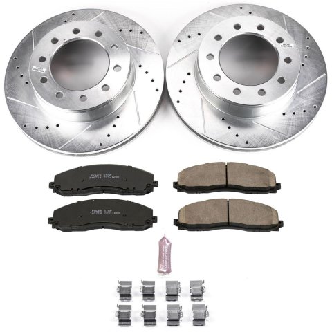 Power Stop 2016 Ford F-350 Super Duty Front Z23 Evolution Brake Kit (1x psbZ23-1680, 1x psbAR85113XL, 1x psbAR85113XR)