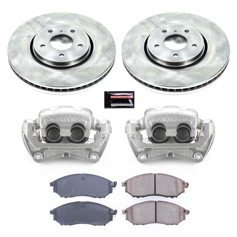 Power Stop 2014 Infiniti QX70 Front Autospecialty Kit w/Cals (1x psbL3310, 1x psbL3311, 1x psbKOE5264)
