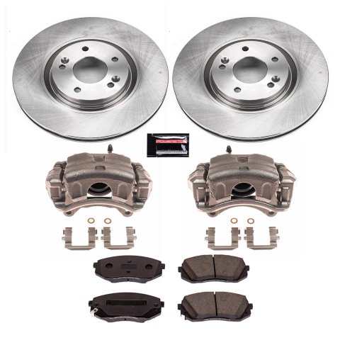 Power Stop 16-19 Kia Optima Front Autospecialty Kit w/Cals (1x psbKOE7509, 1x psbL7170, 1x psbL7171)