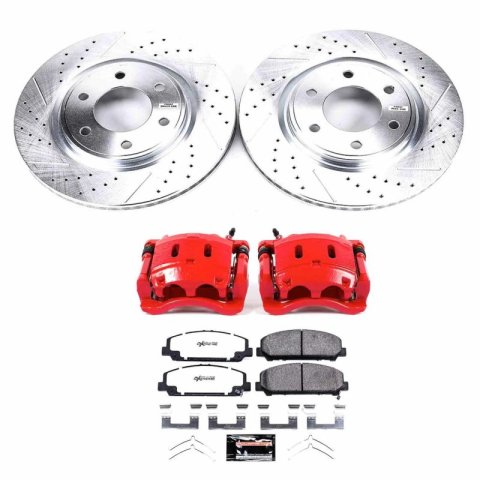 Power Stop 17-22 Nissan Titan Front Z36 Truck & Tow Kit w/Cals (1x psbS3338, 1x psbK5821-36)