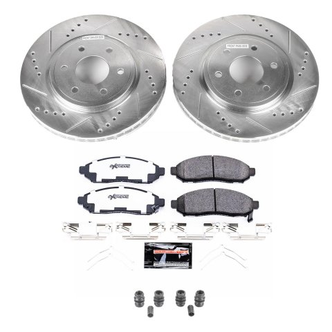 Power Stop 16-22 Nissan Frontier Front Z36 Truck & Tow Kit w/Cals (1x psbS3122A, 1x psbK8325-36)