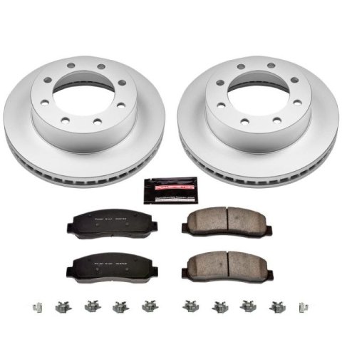 Power Stop 05-08 Ford F-250 Super Duty Front Z17 Coated Brake Kit (2x psbAR85107EVC, 1x psb17-1069)