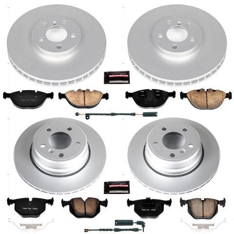 Power Stop 05-06 BMW X5 Front and Rear Z23 Coated Brake Kit (1x psbZ23-920, 1x psbSW-0479, 1x psbCRK5734, 2x psbEBR667EVC)