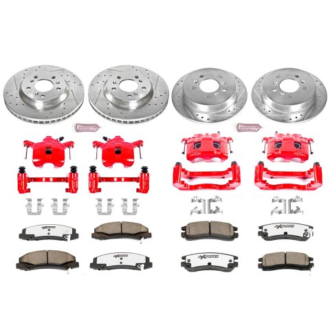 Power Stop 06-07 Chevrolet Monte Carlo Front and Rear Z26 Street Kit w/Cals (1x psbS4988, 1x psbK1440-26, 1x psbS4644, 1x psbK1437-26)