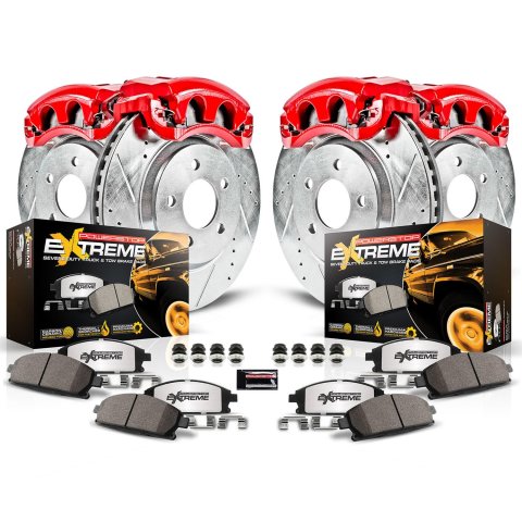Power Stop 09-14 Acura TL Front and Rear Z36 Truck & Tow Kit w/Cals (1x psbS6026, 1x psbK5855-36, 1x psbK5854-36, 1x psbS3102)