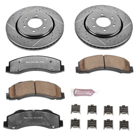 Power Stop 12-18 Ford F-150 Front and Rear Z36 Truck & Tow Kit w/Cals (1x psbS5404, 1x psbK3167-36, 1x psbS5396, 1x psbK6271-36)