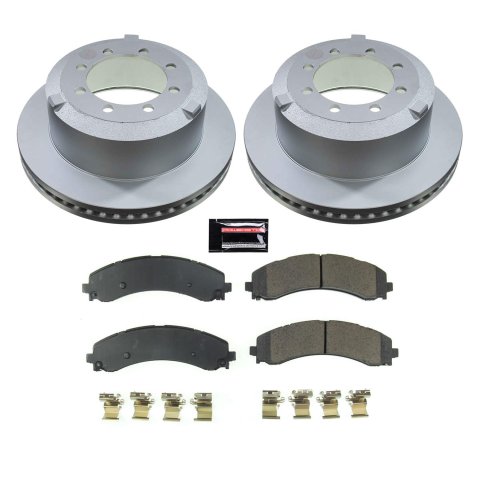 Power Stop 19-22 Ram 3500 Rear Z17 Coated Brake Kit (1x psb17-2224, 2x psbAR83100EVC)