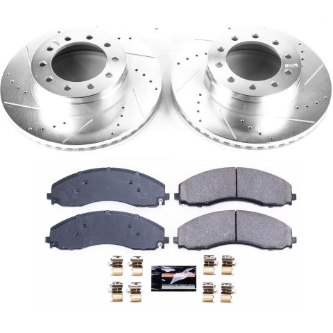 Power Stop 17-22 Ford F-550 Super Duty Front Z23 Evolution Brake Kit (1x psbZ23-2018, 1x psbAR85189XL, 1x psbAR85189XR)