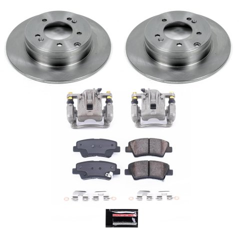 Power Stop 09-10 Hyundai Sonata Rear Autospecialty Kit w/Cals (1x psbL3412, 1x psbL3413, 1x psbKOE9060)