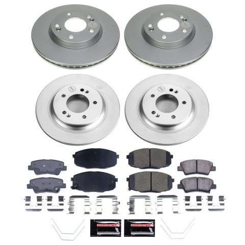 Power Stop 2022 Kia Forte Front and Rear Z17 Coated Brake Kit (1x psbCRK6985, 1x psbCRK8749)