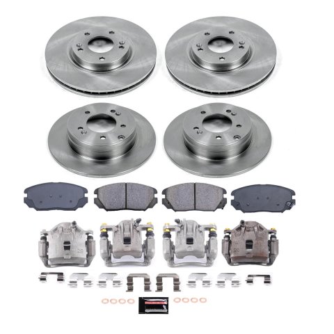 Power Stop 09-10 Hyundai Sonata Front and Rear Autospecialty Kit w/Calipers (Bundled Kit)