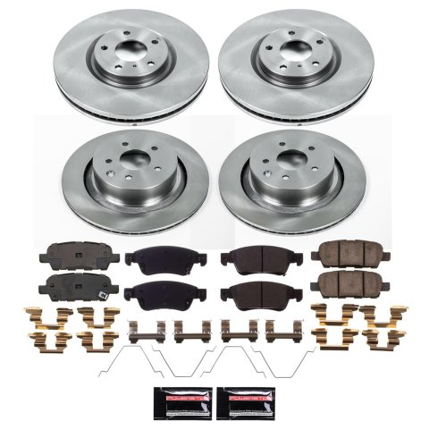 Power Stop 14-15 Infiniti Q60 Front and Rear Autospecialty Brake Kit (1x psbKOE3022, 1x psbKOE9062)