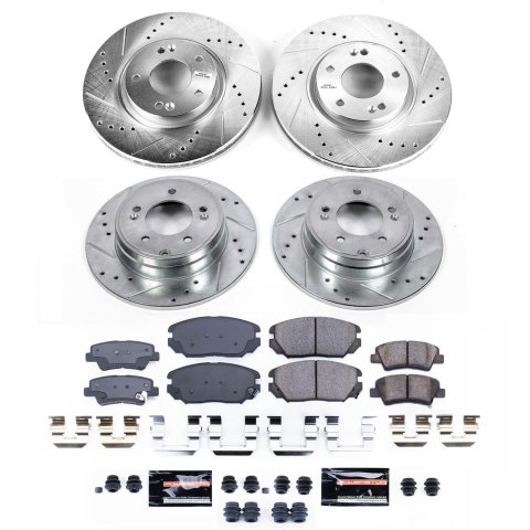 Power Stop 09-10 Hyundai Sonata Front and Rear Z23 Evolution Brake Kit (1x psbK4647, 1x psbK9060)