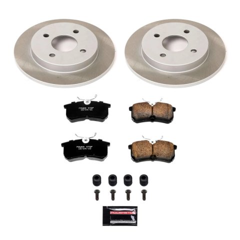 Power Stop 01-04 Ford Focus Front and Rear Semi-Coated Rotor Kit (1x psbSC1358, 1x psbSC1363)
