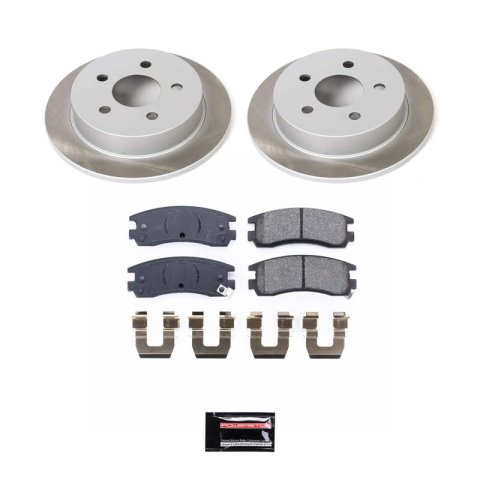 Power Stop 99-04 Oldsmobile Alero Front and Rear Semi-Coated Rotor Kit (1x psbSC1551, 1x psbSC1558)