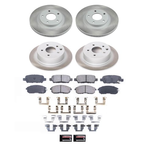 Power Stop 02-06 Nissan Altima Front and Rear Semi-Coated Rotor Kit (1x psbSC098, 1x psbSC2282)