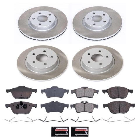 Power Stop 08-13 Volvo C30 Front and Rear Semi-Coated Rotor Kit (1x psbSC4575, 1x psbSC4613)
