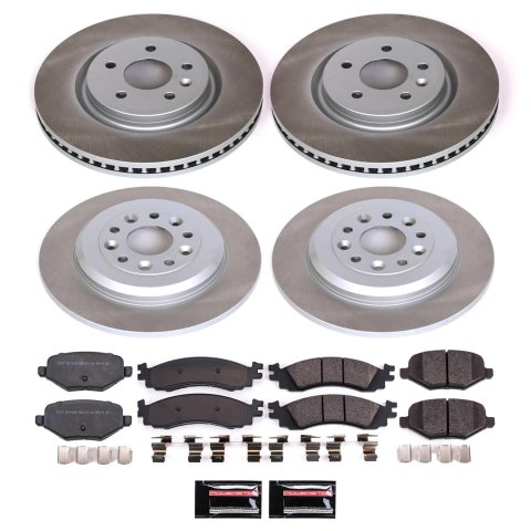 Power Stop 11-12 Ford Taurus Front and Rear Semi-Coated Rotor Kit (1x psbSC4744, 1x psbSC5581)