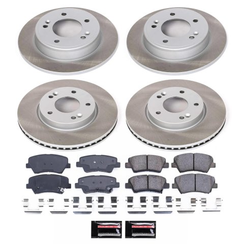 Power Stop 13-17 Hyundai Elantra GT Front and Rear Semi-Coated Rotor Kit (1x psbSC6502, 1x psbSC6503)