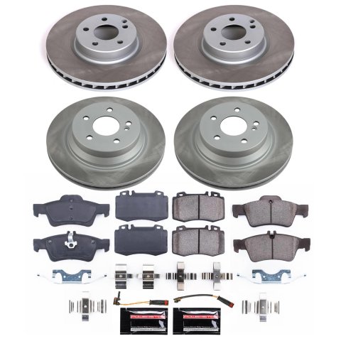 Power Stop 07-11 Mercedes-Benz CLS550 Front and Rear Semi-Coated Rotor Kit (1x psbSC6359, 1x psbSC6601)