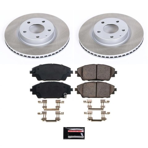 Power Stop 14-16 Mazda 3 Front and Rear Semi-Coated Rotor Kit (1x psbSC6963, 1x psbSC6971)