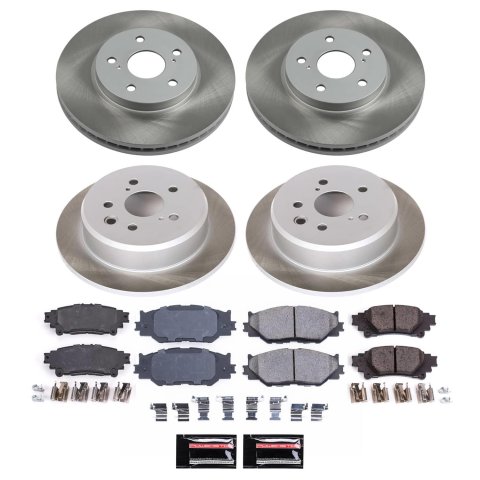 Power Stop 14-15 Lexus IS250 Front and Rear Semi-Coated Rotor Kit (1x psbSC2406, 1x psbSC6930)