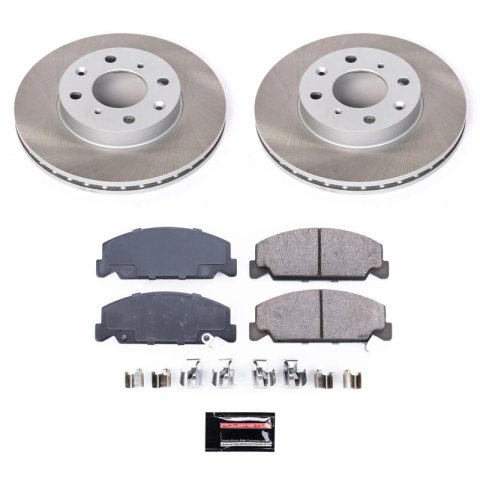 Power Stop 92-95 Honda Civic Front and Rear Semi-Coated Rotor Kit (1x psbSC408, 1x psbSC699)