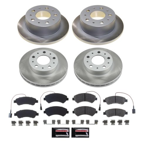 Power Stop 14-21 Ram ProMaster 1500 Front and Rear Semi-Coated Rotor Kit (1x psbSC7306, 1x psbSC7310)