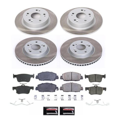 Power Stop 18-22 Honda Accord Front and Rear Semi-Coated Rotor Kit (1x psbSC6515, 1x psbSC8063)