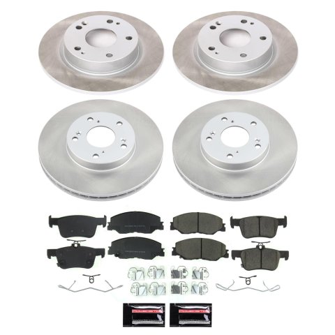 Power Stop 2022 Honda Civic Front and Rear Semi-Coated Rotor Kit (1x psbSC8318, 1x psbSC8330)