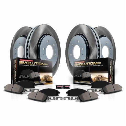 Power Stop 15-21 Volkswagen Golf Front and Rear Semi-Coated Rotor Kit (1x psbSC7053, 1x psbSC7080)