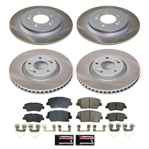 Power Stop 19-22 Hyundai Nexo Front and Rear Semi-Coated Rotor Kit (1x psbSC8271, 1x psbSC8619)