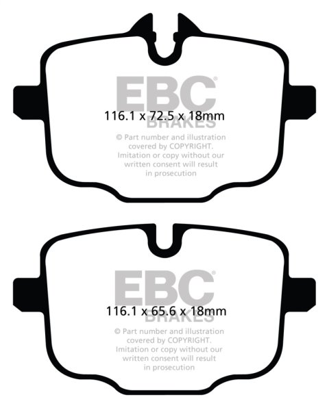 EBC S13 Brake Pad and Rotor Kit (1x ebcDP42089R, 1x ebcRK2066R)