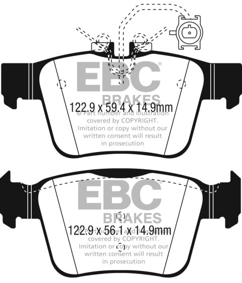 EBC S4 Brake Pad and Rotor Kit (1x ebcDP32315C, 1x ebcUSR2129)