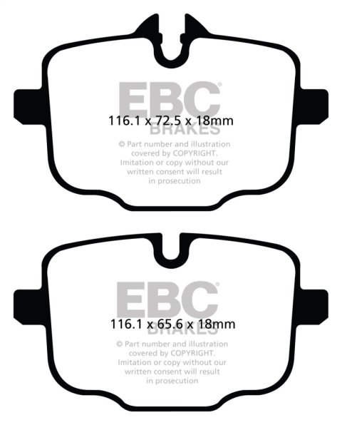EBC S4 Brake Pad and Rotor Kit (1x ebcDP32089C, 1x ebcUSR2066R)