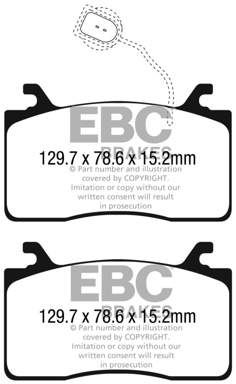 EBC S5 Brake Pad and Rotor Kit (1x ebcDP42325R, 1x ebcGD2130)