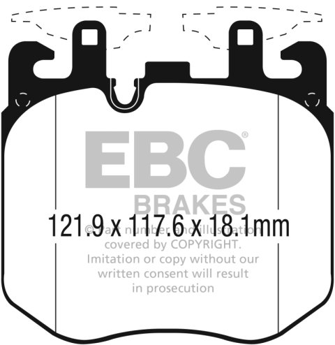 EBC S12 Brake Pad and Rotor Kit (1x ebcDP32304C, 1x ebcRK2116R)