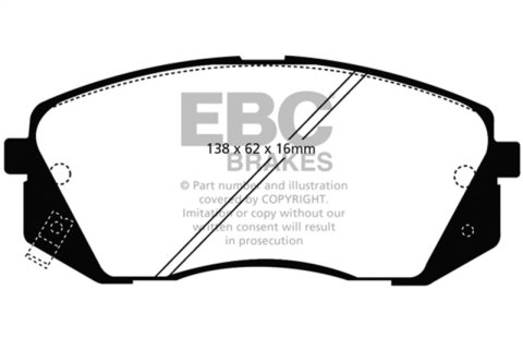 EBC S13 Brake Pad and Rotor Kit (1x ebcDP41809R, 1x ebcRK7834)