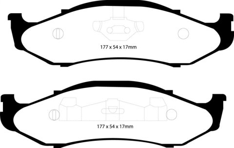 EBC S5 Brake Pad and Rotor Kit (1x ebcDP41255R, 1x ebcGD1256)
