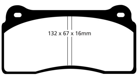 EBC S6 Brake Pad and Rotor Kit (1x ebcGD7147, 1x ebcDP51110NDX)