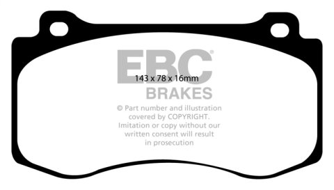 EBC S6 Brake Pad and Rotor Kit (1x ebcDP51764NDX, 1x ebcGD7365)