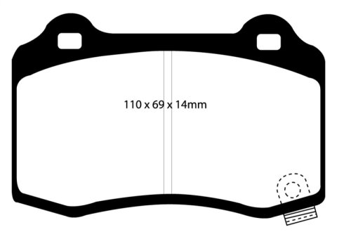 EBC S6 Brake Pad and Rotor Kit (1x ebcDP51788NDX, 1x ebcGD7366)