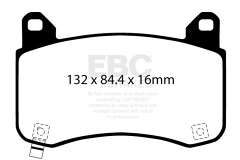 EBC S13 Brake Pad and Rotor Kit (1x ebcDP42418R, 1x ebcRK7907)