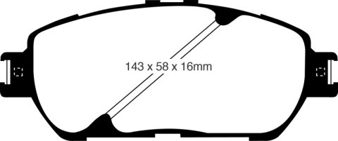 EBC S12 Brake Pad and Rotor Kit (1x ebcRK7223, 1x ebcDP31674C)