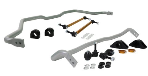 Whiteline Sway Bars for 2016-2021 CIVIC - BHK017M Bars, Front and Rear, Solid, Steel, Silver Powdercoated, use on Honda®, Kit