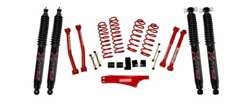 Skyjacker 2.5-3.5"KT,07>JK RED,BLK MA (1x skyJK25FRCR, 1x skyJK2501CR, 2x skyB8537, 2x skyB8535)