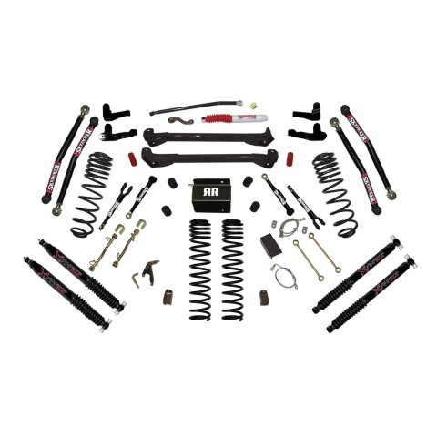 Skyjacker 97-06 Jeep TJ 6in Dual Rate Long Travel Coils Long Arm RR2 Lift Kit w/ Black Max Shocks (Bundled Kit)